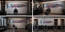 Load image into Gallery viewer, Barber Pole Wall Decal Barbershop Wall Sticker Barber Shop Decor Hair Salon Wall Art Vintage Barber Wall Decal Mens Grooming Studio Decor