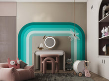 Load image into Gallery viewer, Stripes Rainbow Wall Sticker Peel And Stick Playroom Colorful Children Made In USA