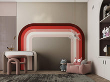 Load image into Gallery viewer, Stripes Rainbow Wall Sticker Peel And Stick Playroom Colorful Children Made In USA