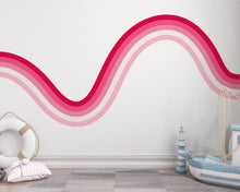 Load image into Gallery viewer, Stripes Rainbow Removable Vinyl Wall Art Decal Teen Room Modern Style Teens Custom Decal
