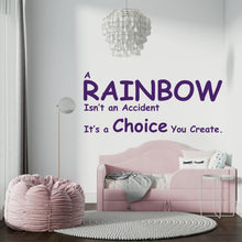 Load image into Gallery viewer, Rainbow Wall Decal Phrase Joy Is a Choice Modern Vinyl Wall Art Wall Mural Kids Room