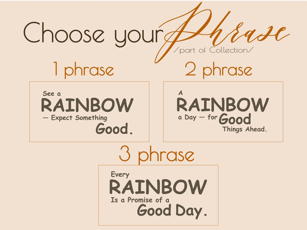 Rainbow Quote Wall Decal Phrase Everyday Luck Positive Vinyl Decor Modern Vinyl Wall Art Wall Mural Kids Room
