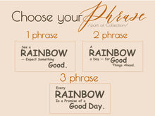 Load image into Gallery viewer, Rainbow Quote Wall Decal Phrase Everyday Luck Positive Vinyl Decor Modern Vinyl Wall Art Wall Mural Kids Room