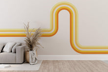 Load image into Gallery viewer, Stripes Rainbow Vinyl Sticker Removable Vinyl Room Decor Soft Colors Baby Removable Lemon