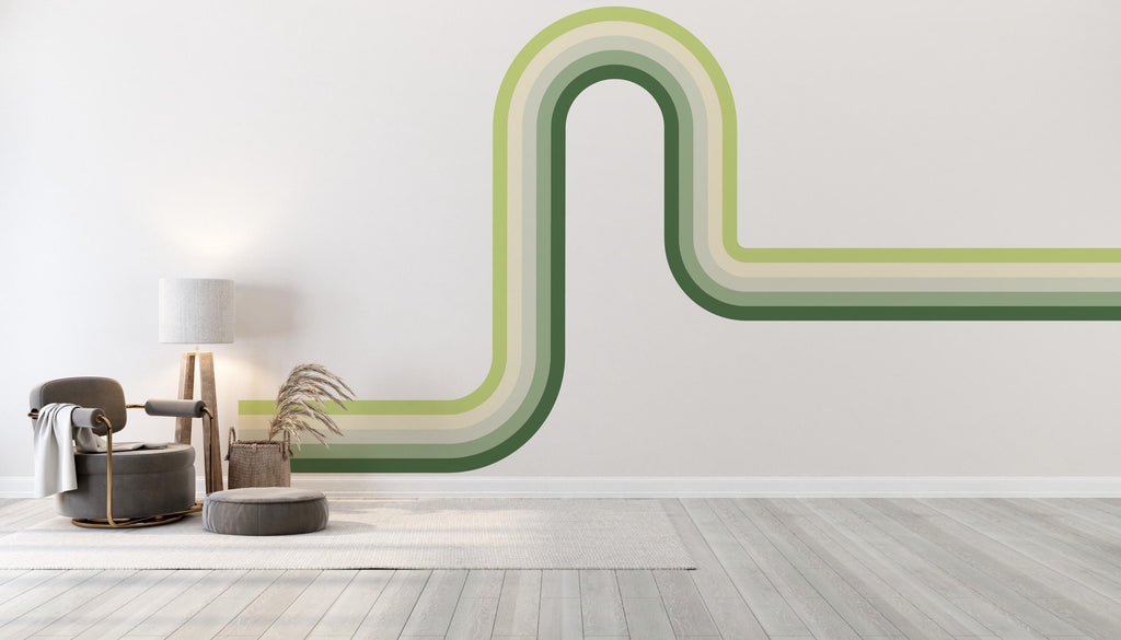 Stripes Rainbow Vinyl Sticker Removable Vinyl Room Decor Soft Colors Baby Removable Lemon
