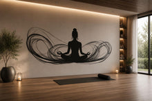 Load image into Gallery viewer, Meditation Wall Decal Yoga Wall Art Zen Vinyl Sticker Spiritual Wellness Wall Decor Minimalist Meditation Room Mural Yoga Studio Decor