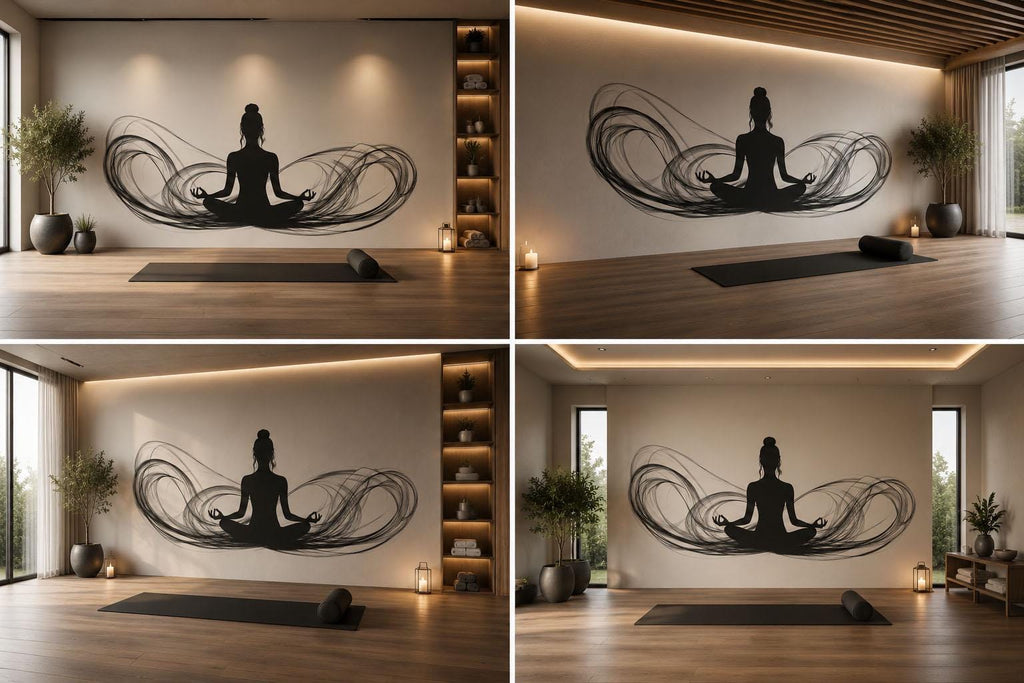 Meditation Wall Decal Yoga Wall Art Zen Vinyl Sticker Spiritual Wellness Wall Decor Minimalist Meditation Room Mural Yoga Studio Decor