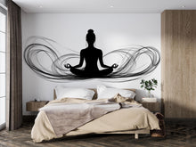 Load image into Gallery viewer, Meditation Wall Decal Yoga Wall Art Zen Vinyl Sticker Spiritual Wellness Wall Decor Minimalist Meditation Room Mural Yoga Studio Decor