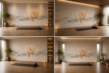 Load image into Gallery viewer, Lotus Flower Wall Decal Zen Yoga Wall Art Meditation Room Decor Wellness Vinyl Sticker Spa Wall Mural Minimalist Spiritual Decor