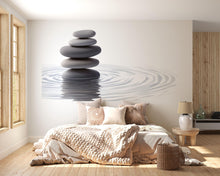 Load image into Gallery viewer, Zen Stone Wall Decal Spa Wall Art Meditation Vinyl Sticker Minimalist Wellness Decor Pebble Wall Mural Relaxation Room Decor