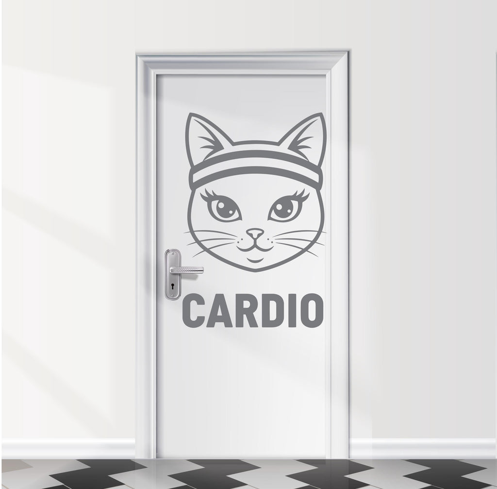 Women Pull-Up Gym Bathroom Door Decal, Vinyl Sticker 1108RS
