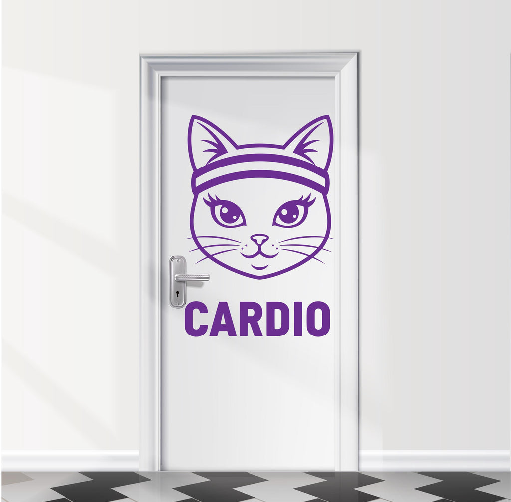 Women Pull-Up Gym Bathroom Door Decal, Vinyl Sticker 1108RS