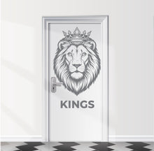 Load image into Gallery viewer, Bathroom Sign Lion Kings Door Decal, Bar Restaurant Toilet Door Decal, Bathroom Door Sign, Man Woman Modern Signs Vinyl Stickers, WC 1109RS