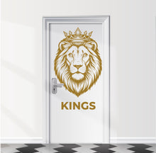 Load image into Gallery viewer, Bathroom Sign Lion Kings Door Decal, Bar Restaurant Toilet Door Decal, Bathroom Door Sign, Man Woman Modern Signs Vinyl Stickers, WC 1109RS