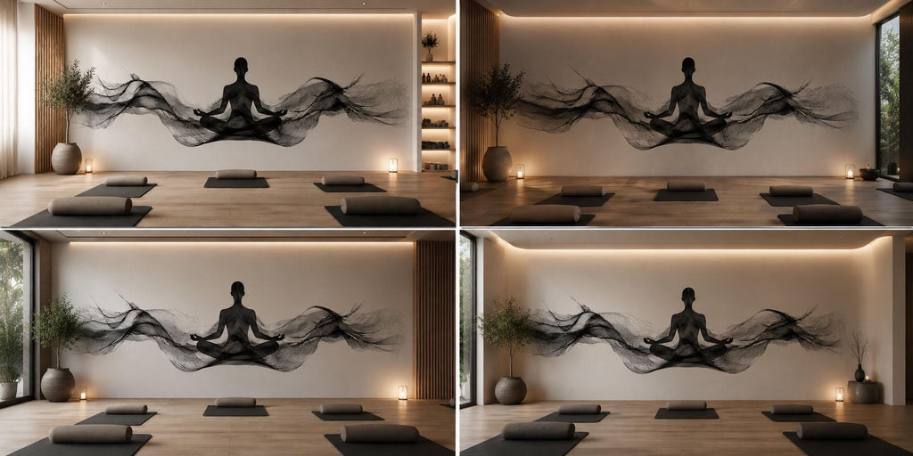Meditation Wall Decal Yoga Studio Wall Art Zen Woman Vinyl Sticker Wellness Wall Decor Minimalist Spiritual Mural Spa Room Decor