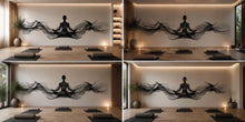 Load image into Gallery viewer, Meditation Wall Decal Yoga Studio Wall Art Zen Woman Vinyl Sticker Wellness Wall Decor Minimalist Spiritual Mural Spa Room Decor