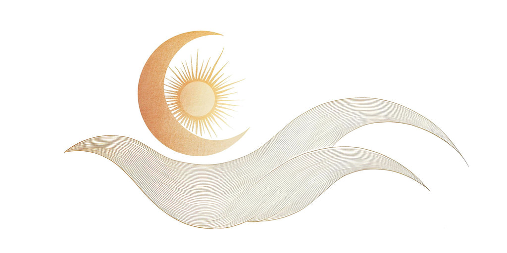 Boho Sun Moon Wall Decal Yoga Studio Wall Art Minimalist Celestial Vinyl Sticker Zen Wellness Decor Modern Meditation Mural