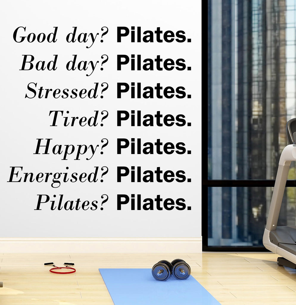 Pilates Wall Decal Pilates Wall Sticker Yoga Wall Art Pilates Wall Decor Gym Wall Decal Gym Wall Sticker Gym Wall Art Meditation Decal 682LU