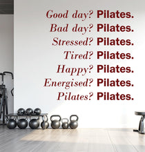 Load image into Gallery viewer, Pilates Wall Decal Pilates Wall Sticker Yoga Wall Art Pilates Wall Decor Gym Wall Decal Gym Wall Sticker Gym Wall Art Meditation Decal 682LU