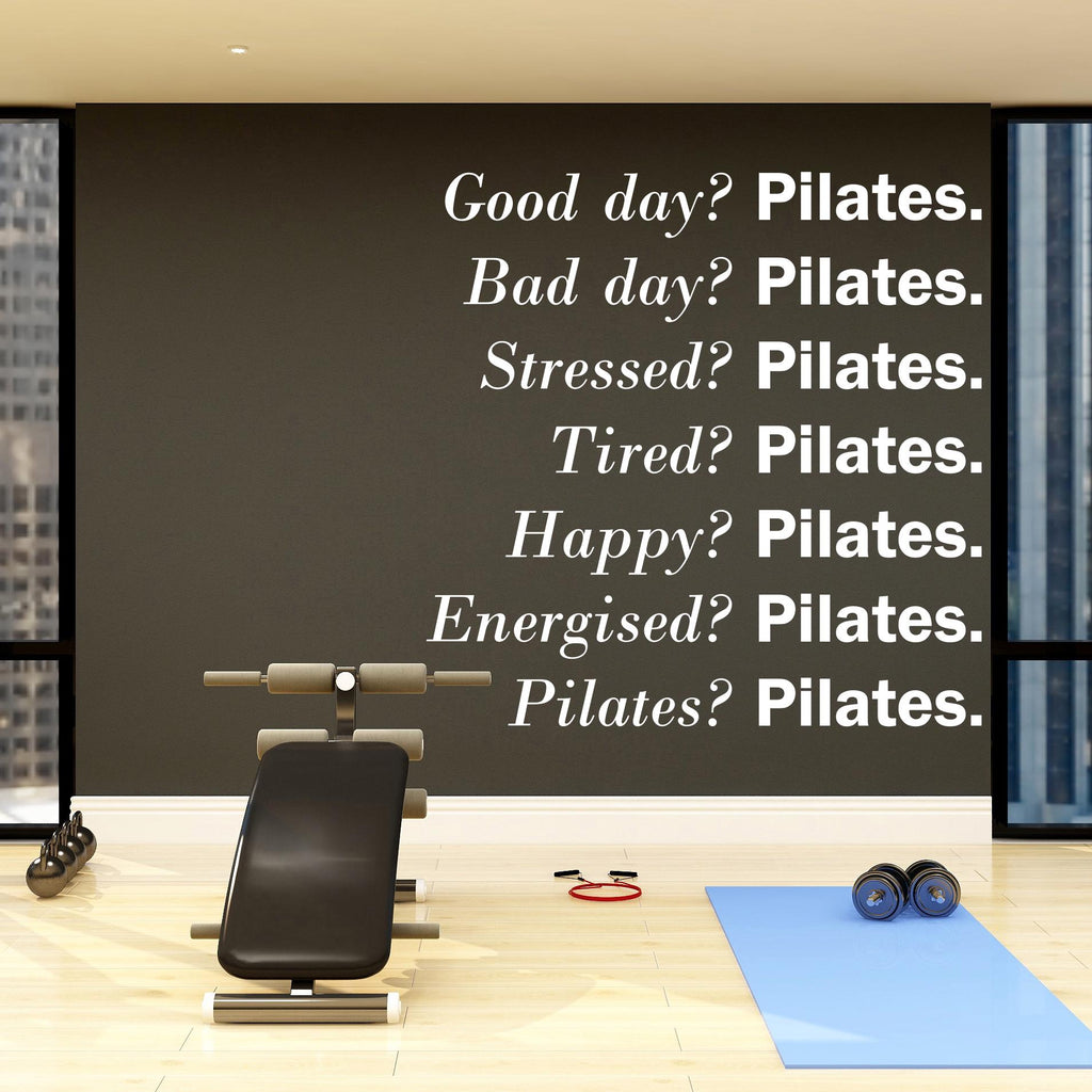 Pilates Wall Decal Pilates Wall Sticker Yoga Wall Art Pilates Wall Decor Gym Wall Decal Gym Wall Sticker Gym Wall Art Meditation Decal 682LU
