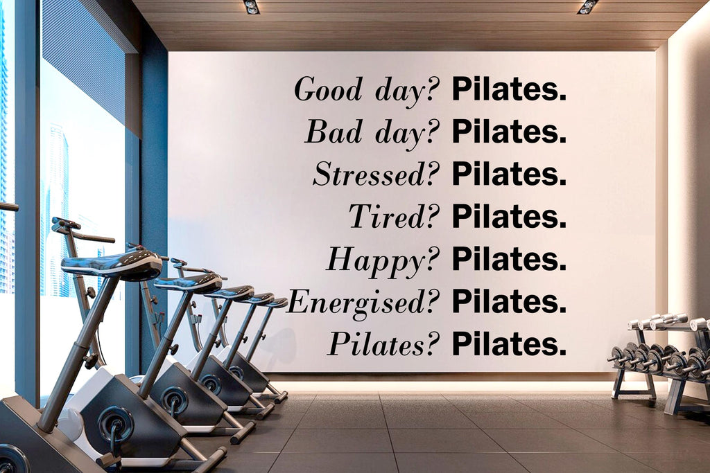 Pilates Wall Decal Pilates Wall Sticker Yoga Wall Art Pilates Wall Decor Gym Wall Decal Gym Wall Sticker Gym Wall Art Meditation Decal 682LU