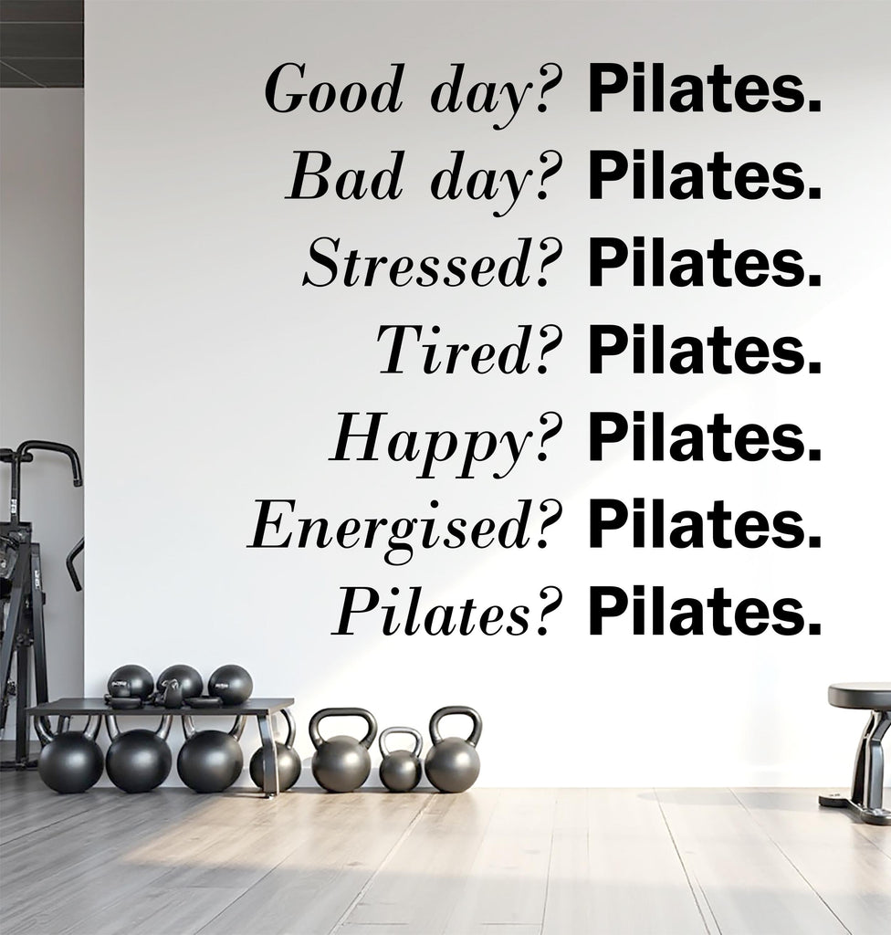 Pilates Wall Decal Pilates Wall Sticker Yoga Wall Art Pilates Wall Decor Gym Wall Decal Gym Wall Sticker Gym Wall Art Meditation Decal 682LU
