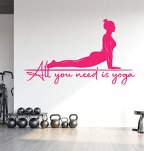 Load image into Gallery viewer, Yoga Wall Decal, Girl Yoga Wall Sticker, Yoga Wall Art, Yoga Wall Art Decor, Yoga Studio Wall Decal, Gym Wall Sticker Meditation 817LU