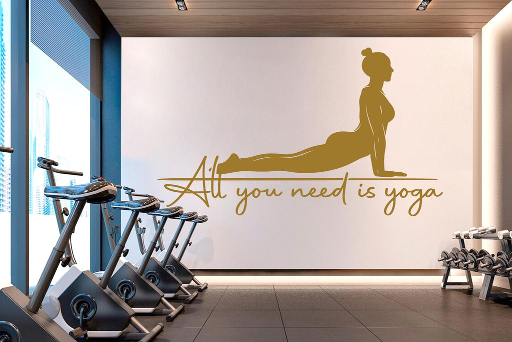 Yoga Wall Decal, Girl Yoga Wall Sticker, Yoga Wall Art, Yoga Wall Art Decor, Yoga Studio Wall Decal, Gym Wall Sticker Meditation 817LU