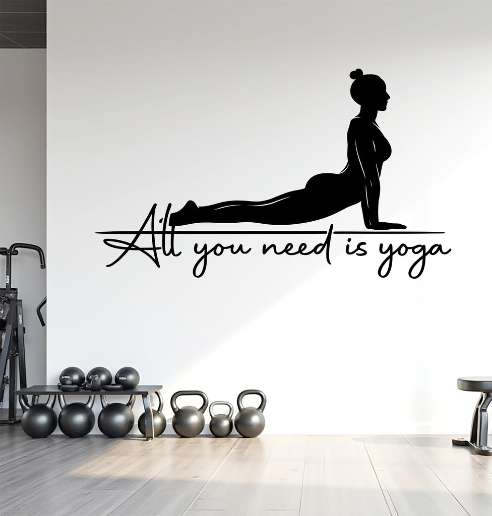 Yoga Wall Decal, Girl Yoga Wall Sticker, Yoga Wall Art, Yoga Wall Art Decor, Yoga Studio Wall Decal, Gym Wall Sticker Meditation 817LU