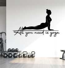 Load image into Gallery viewer, Yoga Wall Decal, Girl Yoga Wall Sticker, Yoga Wall Art, Yoga Wall Art Decor, Yoga Studio Wall Decal, Gym Wall Sticker Meditation 817LU