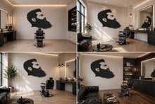 Load image into Gallery viewer, Bearded Man Wall Decal, Barber Shop Wall Decor, Beard Logo Sticker, Mens Grooming Wall Art, Barbershop Interior Design Decal