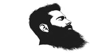 Load image into Gallery viewer, Bearded Man Wall Decal, Barber Shop Wall Decor, Beard Logo Sticker, Mens Grooming Wall Art, Barbershop Interior Design Decal
