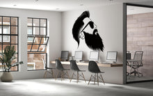 Load image into Gallery viewer, Bearded Man With Sunglasses Wall Decal, Barber Shop Wall Decor, Beard Logo Sticker, Mens Grooming Wall Art, Modern Barbershop Interior