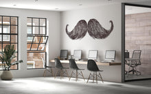 Load image into Gallery viewer, Mustache Wall Decal, Barber Shop Wall Decor, Vintage Beard Sticker, Barbershop Wall Art, Mens Grooming Studio Interior Design