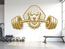 Load image into Gallery viewer, Poodle Gym Wall Decal Custom fitness Decor Workout Art Vinyl Dog Lover Strong Gym Wall Stickers Bedroom Workout Motivation 1121RS