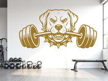Load image into Gallery viewer, Golden Retriever Gym Wall Decal Custom fitness Decor Workout Art Vinyl Dog Lover Strong Gym Wall Stickers Bedroom Workout Motivation 1124RS