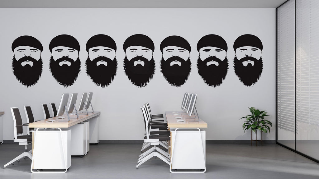 Beard Styles Wall Decal, Barber Shop Wall Decor, Beard Chart Sticker, Mens Grooming Wall Art, Barbershop Interior Design Decor