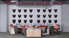 Load image into Gallery viewer, Beard Pattern Wall Decal, Minimal Barber Shop Wall Decor, Repeating Beard Sticker Set, Modern Barbershop Interior, Mens Grooming Wall Art