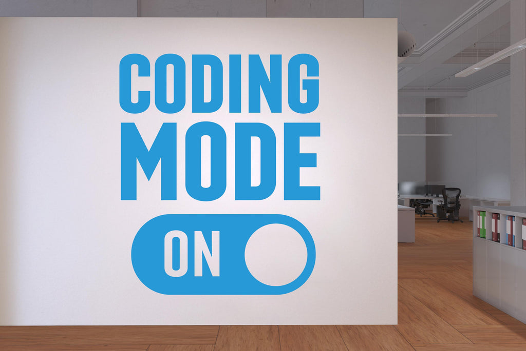 Coding Mode Wall decals Vinyl Coding Wall Decor, Code Technology Office Decor 1126RS