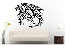 Load image into Gallery viewer, Fire Dragons Tribal With Wings Wall Decal Vinyl Sticker Mural Room Decor L761