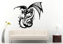 Load image into Gallery viewer, Fire Flying Snake Dragons Tribal With Wings Wall Decal Vinyl Sticker Mural Room Decor L762