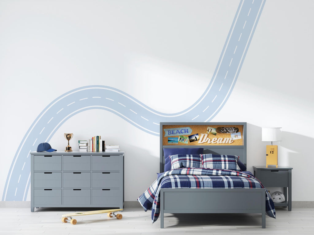 Toy Car Road Wall Decal Playroom Wall Mural Racing Track Kids Room Neutral Race Track Wall Sticker