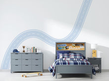 Load image into Gallery viewer, Toy Car Road Wall Decal Playroom Wall Mural Racing Track Kids Room Neutral Race Track Wall Sticker