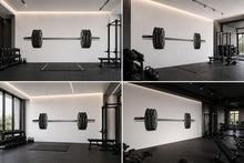 Load image into Gallery viewer, Barbell Wall Decal, Gym Wall Art, Minimal Fitness Wall Decor, Weightlifting Sticker, Home Gym Decor, Workout Wall Mural, Strength Training