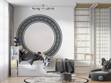 Load image into Gallery viewer, Road Wall Decal Playroom Wall Mural Racing Track Toy Cars Kids Room Race Track Wall Sticker for Playroom