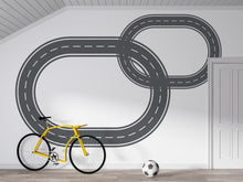 Load image into Gallery viewer, Highway Wall Decal Road Wall Mural Kids Room Racing Track Playroom Teen Room &amp; Boys Bedroom Decor