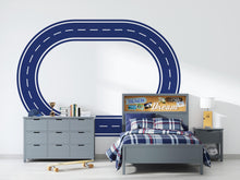 Load image into Gallery viewer, Highway Wall Decal Road Wall Mural Kids Room Racing Track Playroom Teen Room &amp; Boys Bedroom Decor