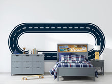 Load image into Gallery viewer, Race Track Wall Decal Road Wall Mural Playroom Car Track Wall Sticker Kids Room Nursery &amp; Playroom