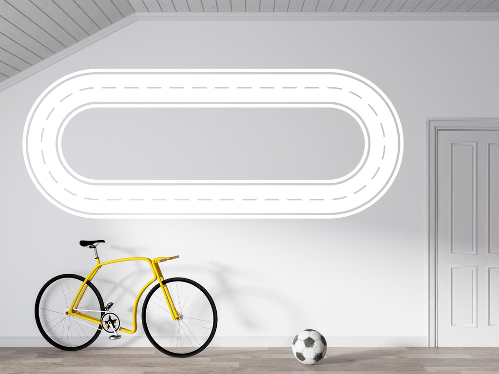 Race Track Wall Decal Road Wall Mural Playroom Car Track Wall Sticker Kids Room Nursery & Playroom