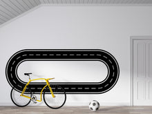 Load image into Gallery viewer, Race Track Wall Decal Road Wall Mural Playroom Car Track Wall Sticker Kids Room Nursery &amp; Playroom